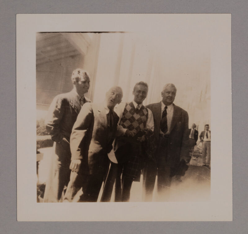 Durante, Johnston, Melchior, and Unidentified on Mackinac Island Photograph, July 12-17, 1946 (Image)