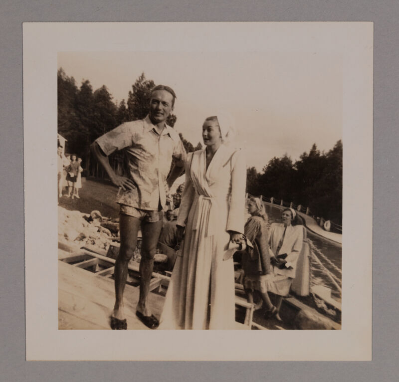Esther Williams and Johnnie Johnston on Mackinac Island Photograph, July 12-17, 1946 (Image)