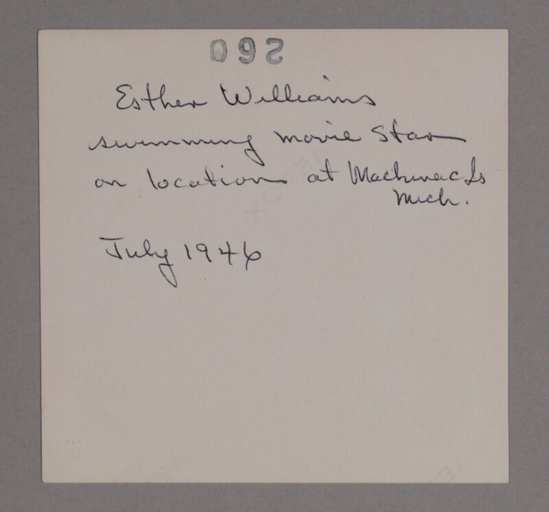 July 12-17 Esther Williams on Mackinac Island Photograph Image