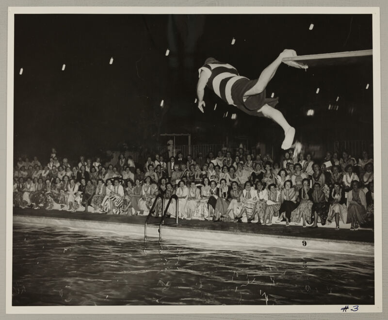 July 11-16 Man Diving Into Water at Convention Pool Show Photograph 1 Image