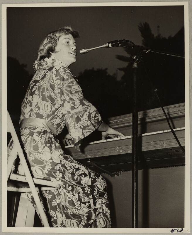 Singer Performing at Convention Photograph, July 11-16, 1954 (Image)
