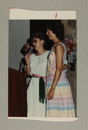 Linda Litter and Mary Ann Cox at Convention Photograph, July 6-10, 1986 (image)