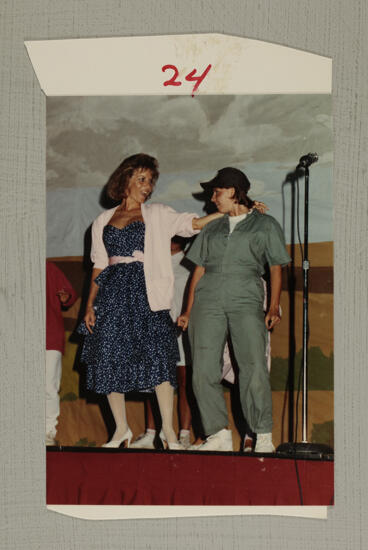 Two Phi Mus in Convention Skit Photograph, July 6-10, 1986 (image)