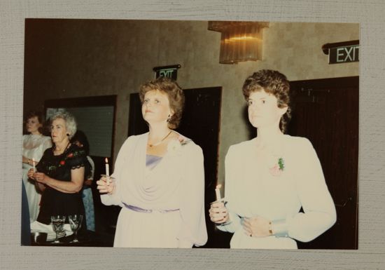 Unidentified Phi Mus with Candles at Convention Photograph, July 6-10, 1986 (image)