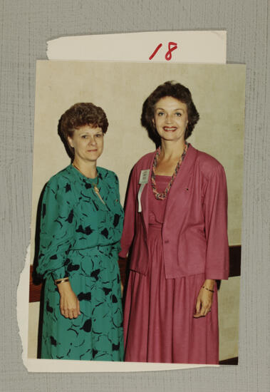 Linda Litter and Gayle Wihema at Convention Photograph, July 6-10, 1986 (image)