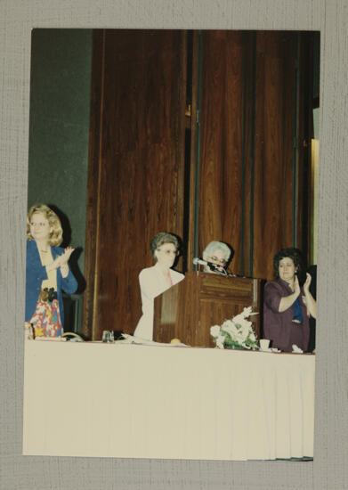 Williams, Litter, Reid, and Johnson Applauding at Convention Photograph, July 6-10, 1986 (image)