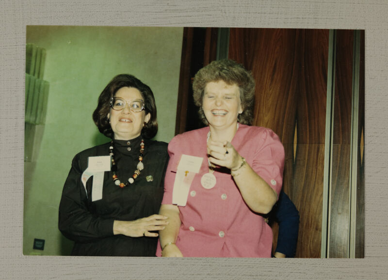 Joan Wallem and Lynne King at Convention Photograph, July 6-10, 1986 (Image)