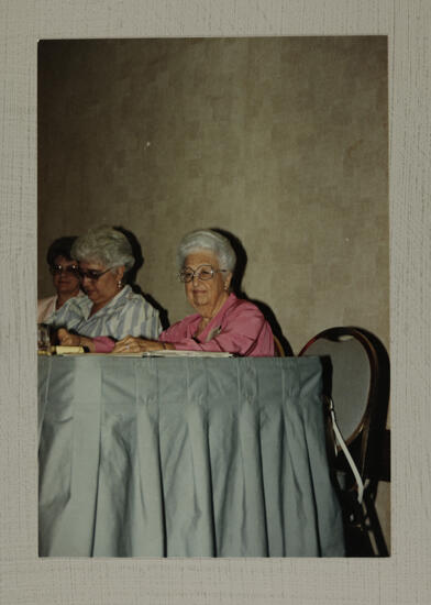 Litter, Reid, and Hughes at Foundation Business Meeting Photograph, July 6-10, 1986 (image)