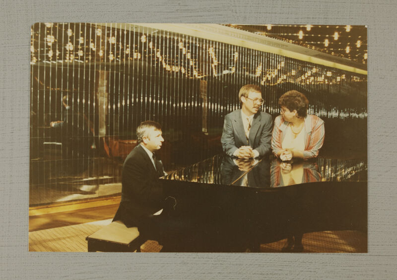 Dan Hurgoi Playing Piano at Convention Photograph, July 6-10, 1986 (Image)
