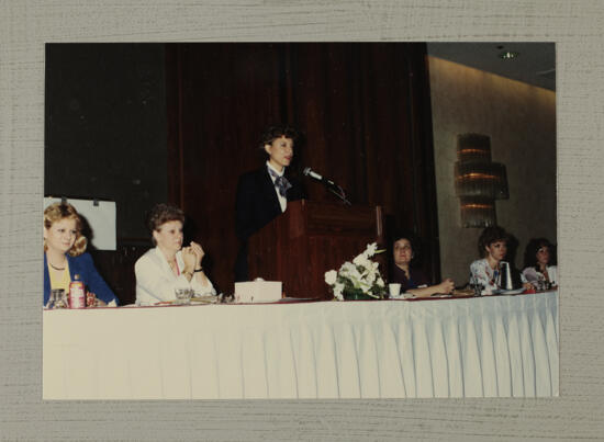 Pam Wadsworth Speaking at Convention Photograph 1, July 6-10, 1986 (image)