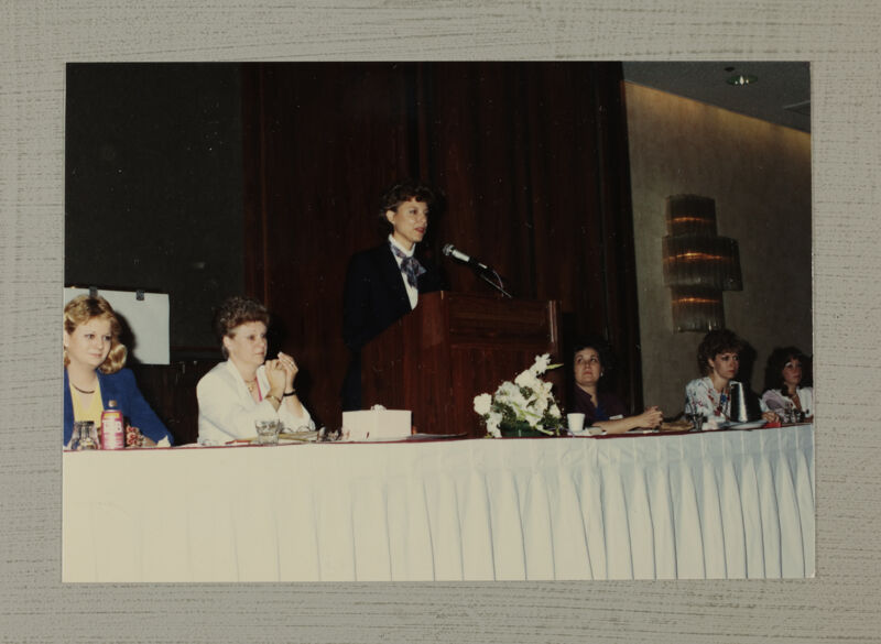 Pam Wadsworth Speaking at Convention Photograph 1, July 6-10, 1986 (Image)