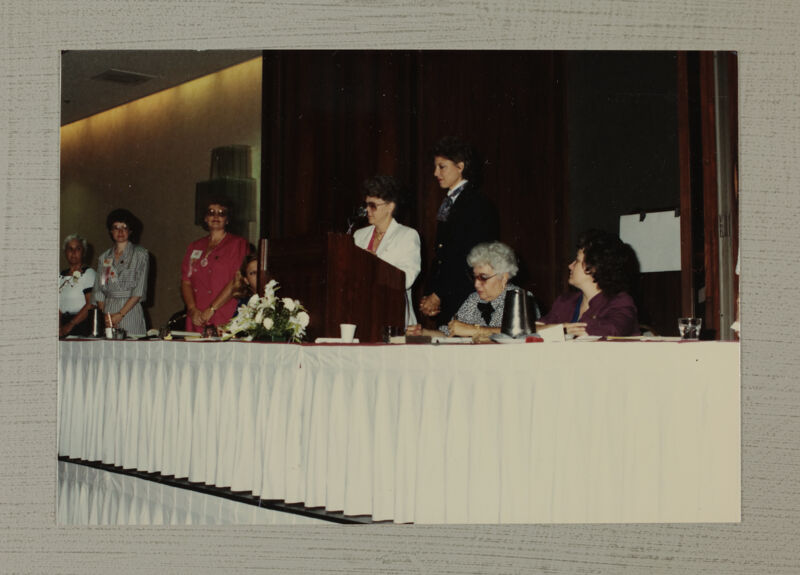 New National Council Members Being Introduced at Convention Photograph 3, July 6-10, 1986 (Image)