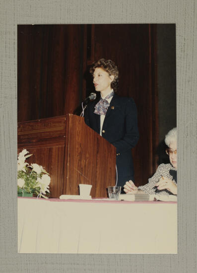 Pam Wadsworth Speaking at Convention Photograph 2, July 6-10, 1986 (image)