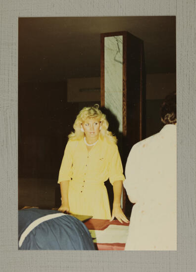 Unidentified Phi Mu at Convention Registration Photograph, July 6-10, 1986 (image)