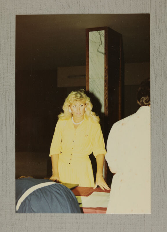 Unidentified Phi Mu at Convention Registration Photograph, July 6-10, 1986 (Image)