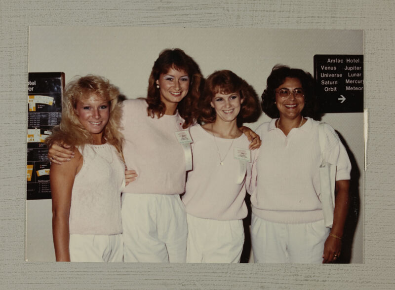 Four Convention Attendees Photograph, July 6-10, 1986 (Image)