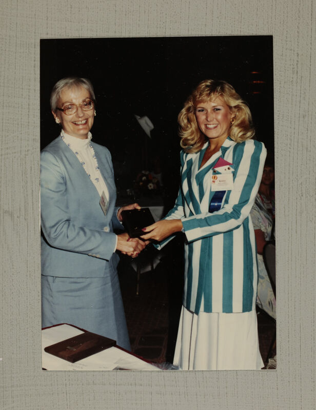 Jan Downing Presents Project HOPE Award at Convention Photograph 1, July 6-10, 1986 (Image)