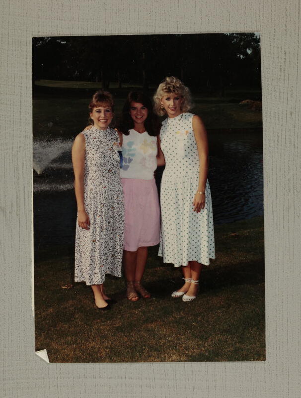 Three Unidentified Phi Mus Outside at Convention Photograph, July 6-10, 1986 (Image)