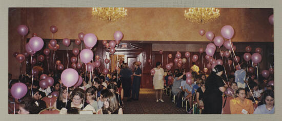 Phi Mus With Pink Balloons at Convention Photograph, July 6-10, 1986 (image)