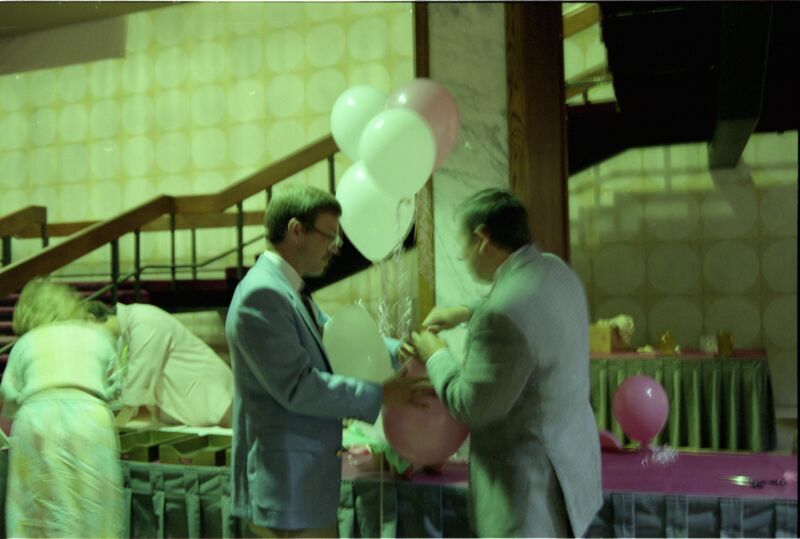 Joe Ott and Dan Hurgoi with Balloons at Convention Negative, July 6-10, 1986 (Image)