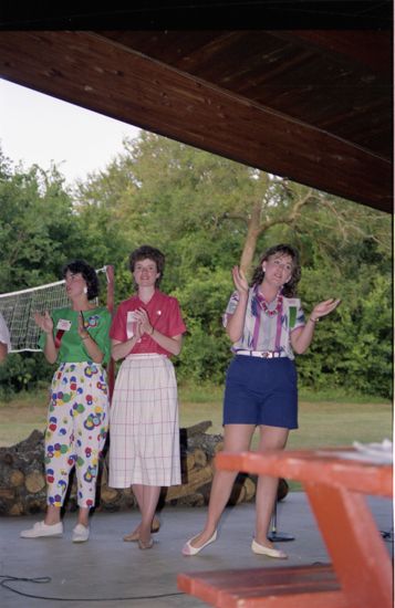 VIcki Ryan and Two Phi Mus at Convention Picnic Negative, July 6-10, 1986 (image)