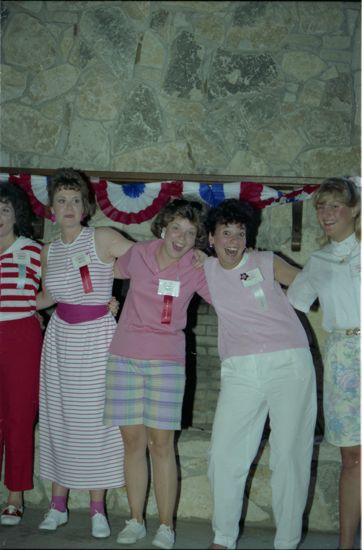 Five Phi Mus at Convention Picnic Negative 2, July 6-10, 1986 (image)