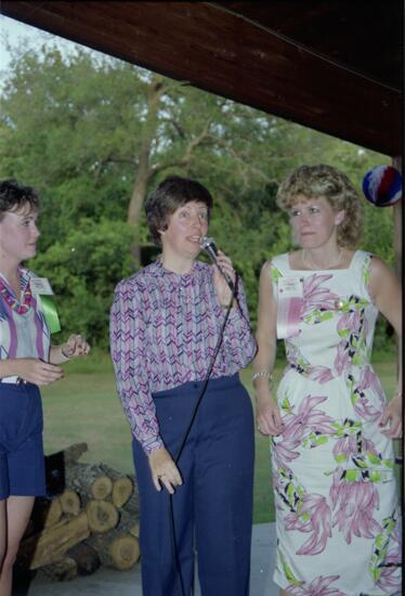 Monsanto, King, and Unidentified at Convention Picnic Negative, July 6-10, 1986 (image)