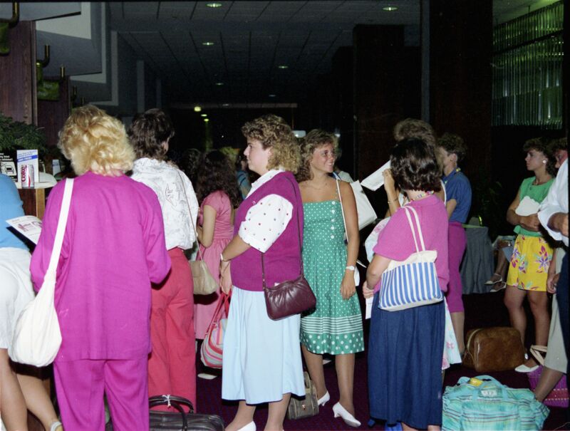 Phi Mus in Convention Registration Line Negative 1, July 6-10, 1986 (Image)