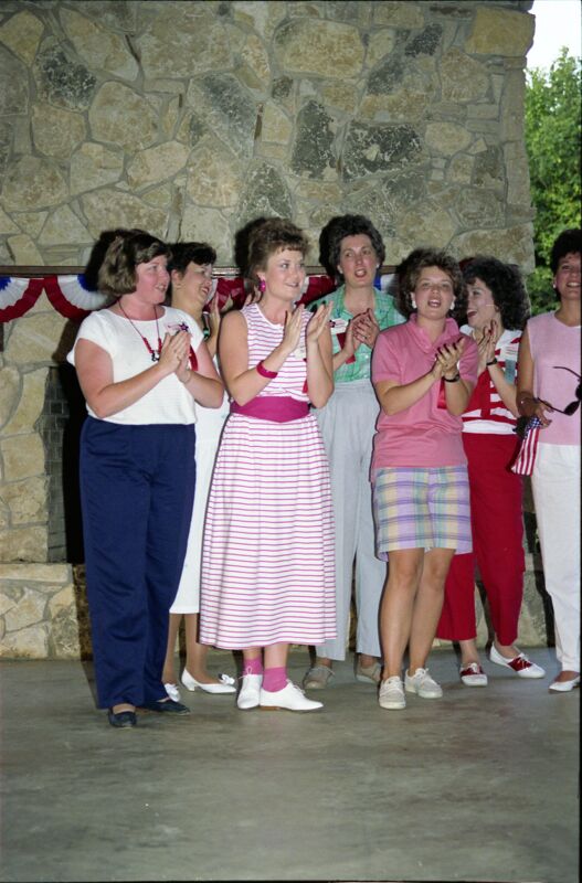 Group of Seven at Convention Picnic Negative, July 6-10, 1986 (Image)