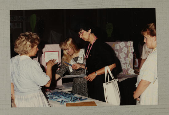 Phi Mus Talking by Convention Exhibits Photograph, July 1-5, 1988 (image)