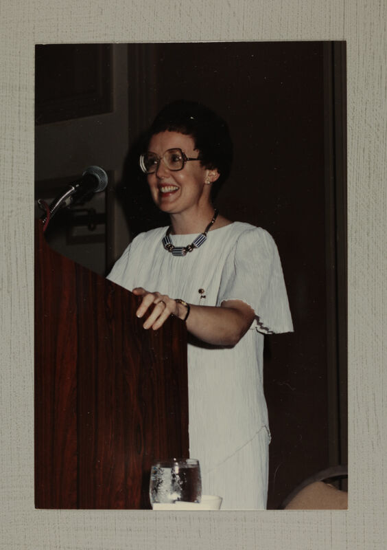 Catherine O'Shea Speaking at Convention Photograph, July 1-5, 1988 (Image)