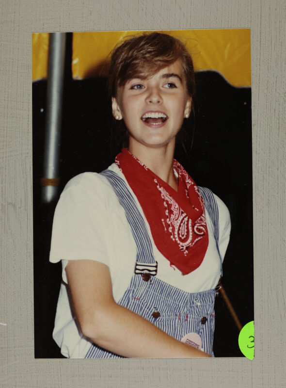 Washboard Band Member Singing at Convention Photograph 2, July 1-5, 1988 (Image)