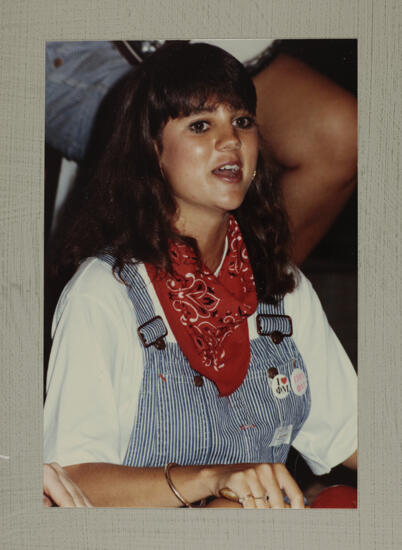 Washboard Band Member Singing at Convention Photograph 3, July 1-5, 1988 (image)