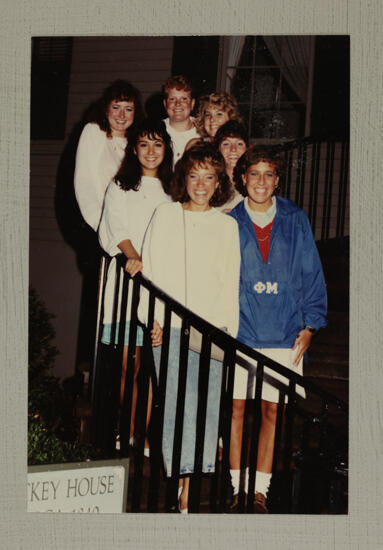 Group of Seven on Staircase at Convention Photograph, July 1-5, 1988 (image)