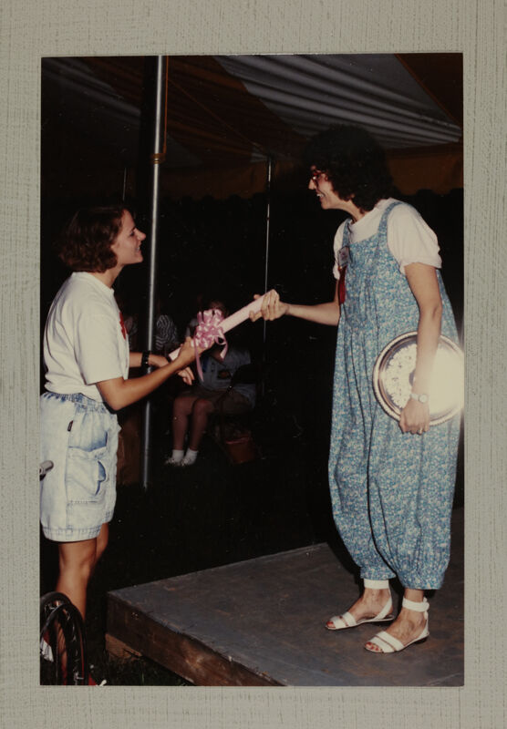 Unidentified Phi Mu Receiving Award at Convention Photograph, July 1-5, 1988 (Image)