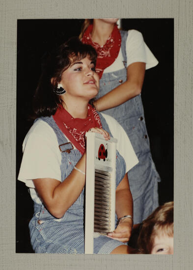 Band Member with Washboard at Convention Photograph 1, July 1-5, 1988 (image)