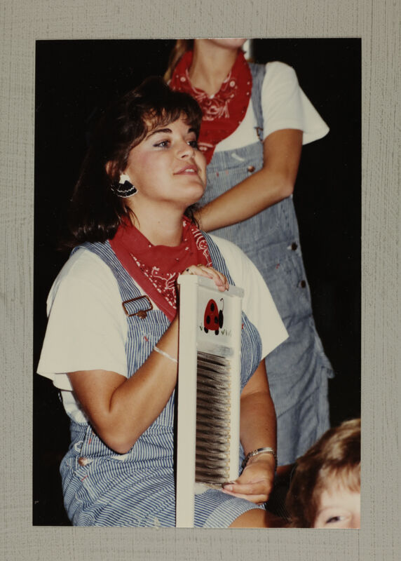 Band Member with Washboard at Convention Photograph 1, July 1-5, 1988 (Image)