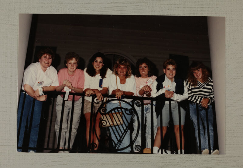 Group of Seven on Balcony During Convention Photograph, July 1-5, 1988 (Image)