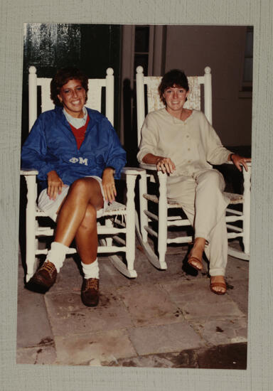 Two Phi Mus in Rocking Chairs at Convention Photograph 2, July 1-5, 1988 (image)