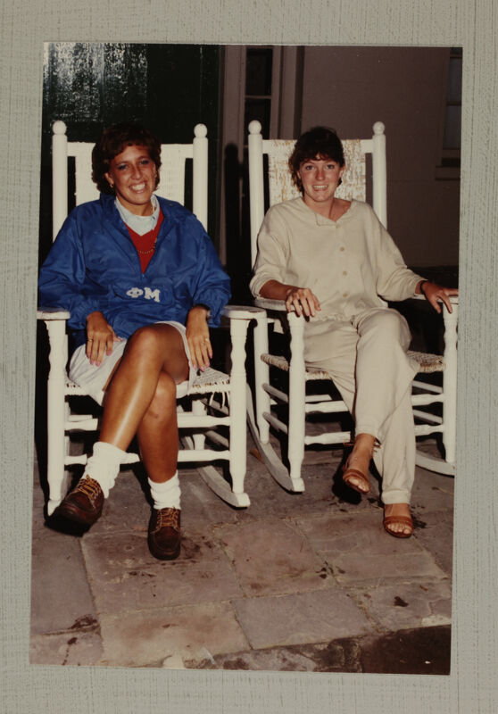 Two Phi Mus in Rocking Chairs at Convention Photograph 2, July 1-5, 1988 (Image)