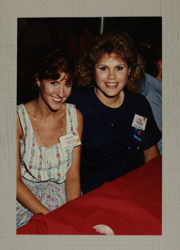 Jennifer Coe and Susan Farmer at Convention Photograph, July 1-5, 1988 (Image)