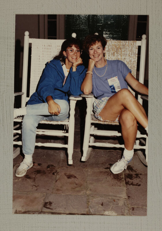 Two Phi Mus in Rocking Chairs at Convention Photograph 1, July 1-5, 1988 (Image)