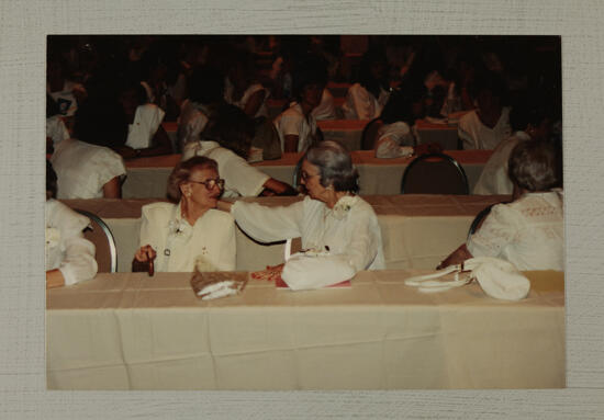 Louise Moore and Polly Freear in Convention Session Photograph, July 6-9, 1990 (image)