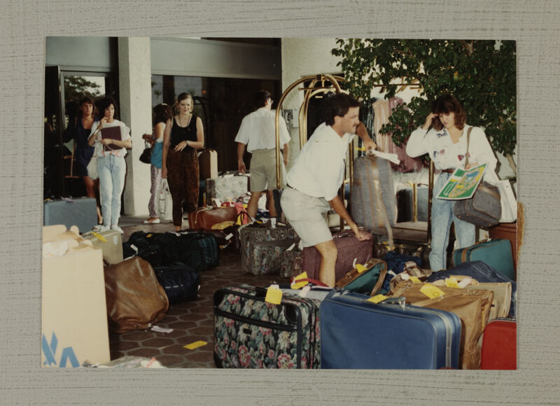 Phi Mu Luggage at Convention Hotel Photograph, July 6-9, 1990 (Image)