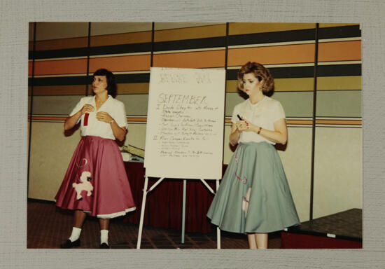 Phyllis Delaughter and Unidentified Leading Convention Workshop Photograph, July 6-9, 1990 (image)