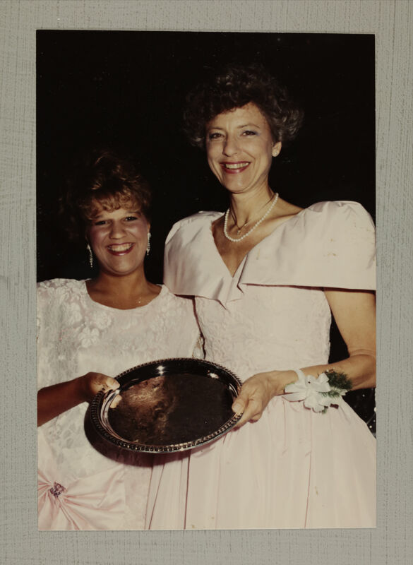 Pam Wadsworth and Unidentified Collegian with Convention Award Photograph, July 6-9, 1990 (Image)