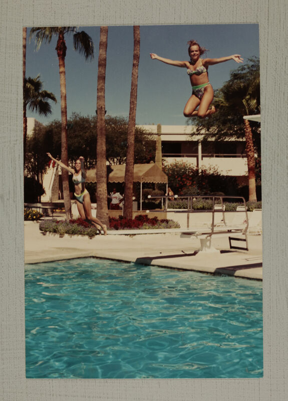 July 6-9 Phis Mus Jumping Into Pool at Convention Photograph Image