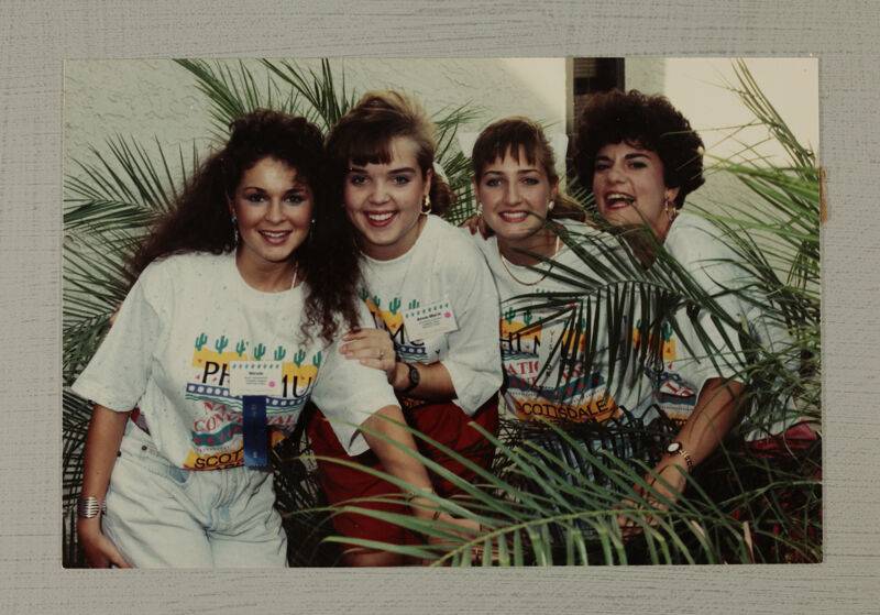 Four Phi Mus in Convention T-Shirts Photograph, July 6-9, 1990 (Image)