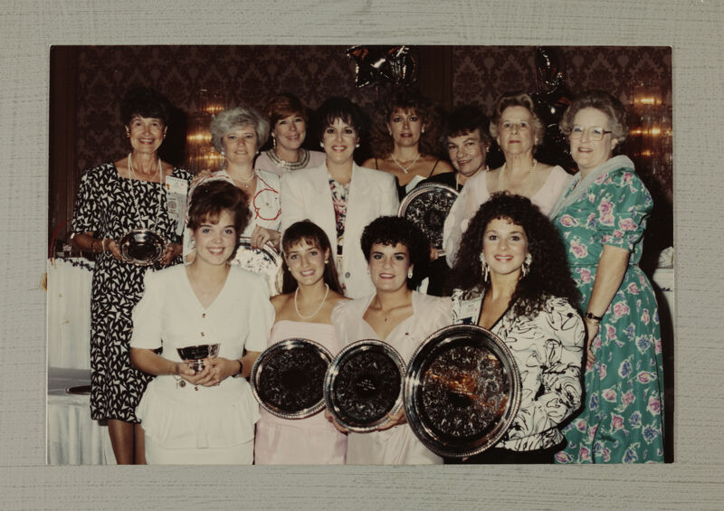 Alpha Eta and Baton Rouge Alumnae Chapter Members with Convention Awards Photograph, July 6-9, 1990 (Image)