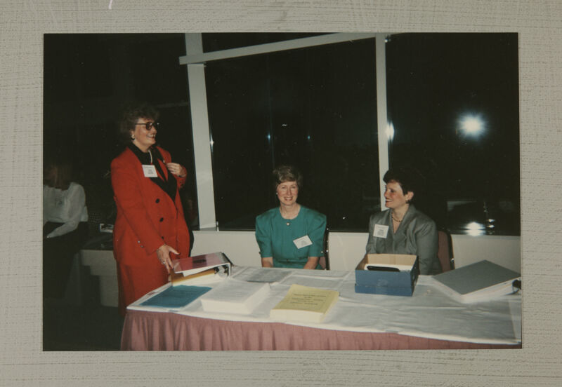 King, Stone, and Garland at Convention Table Photograph, July 1-4, 1994 (Image)